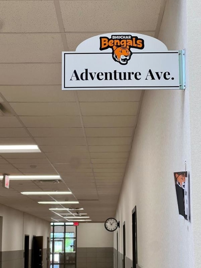 Custom made Hallway Signs with Brackets Photo